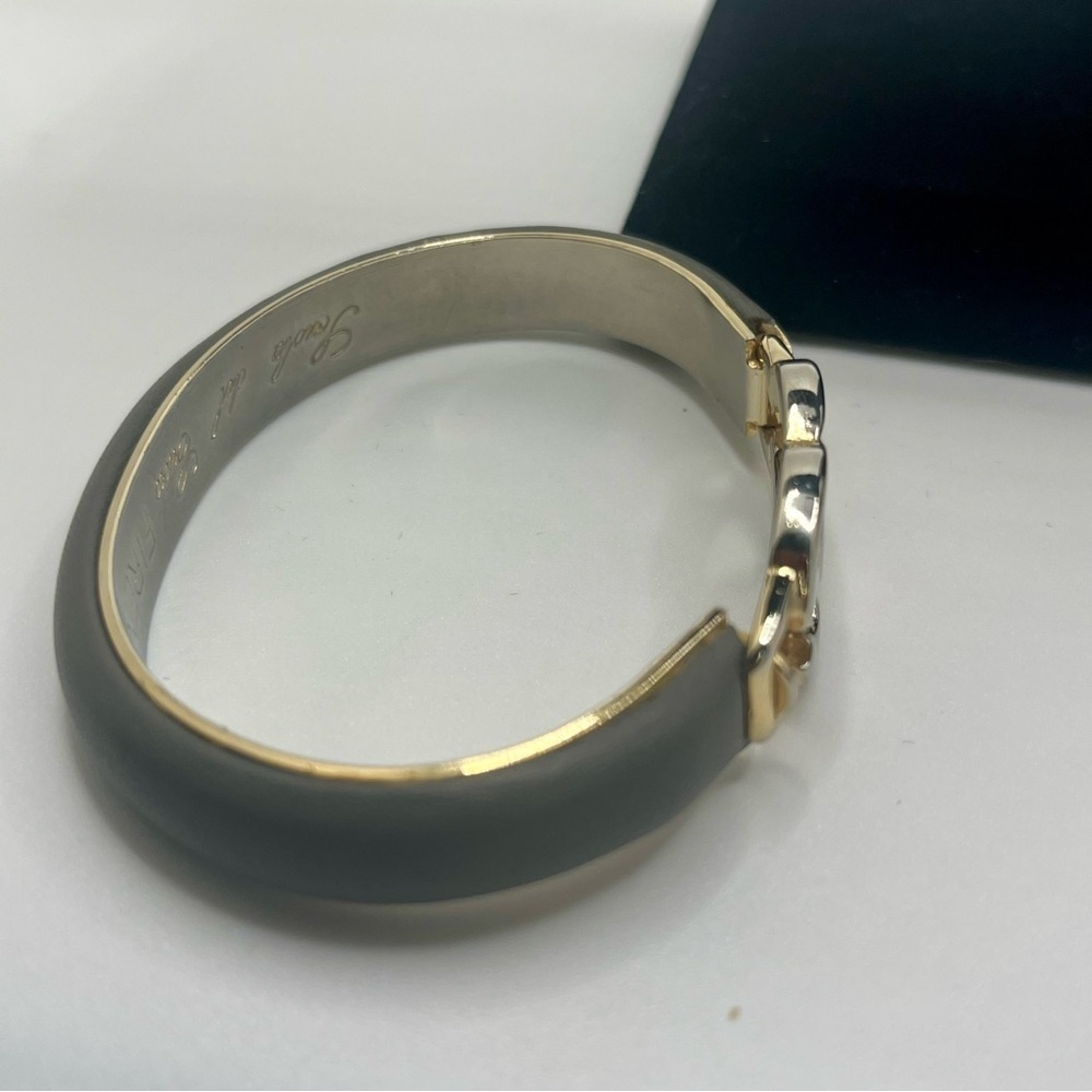 Scuola del Cuoio Firenze Italian Leather Bracelet Gray - Picture 3 of 11